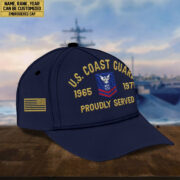 Premium Custom Name, Rank, USCG Embroidered Cap, Hat for Coast Guard Veteran, Gifts for Father's Day, Veterans Day VPVC300505 - Image 2