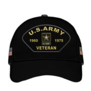 Premium US Army Veteran Embroidered Cap, Gifts for Army Veteran, Gifts for Father's Day, Veterans Day VPVC301001