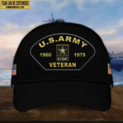 Premium US Army Veteran Embroidered Cap, Gifts for Army Veteran, Gifts for Father's Day, Veterans Day VPVC301001