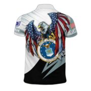 Premium USAF Polo Shirt, Custom Name, Rank Gift For Air Force Veteran VPVC204204 - Image 2