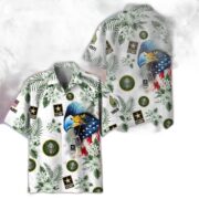 US Army Hawaii Shirt With Pocket, Custom Rank, Name, Gifts For Army Veteran VPVC401601 - Image 3