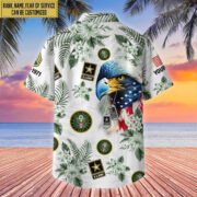 US Army Hawaii Shirt With Pocket, Custom Rank, Name, Gifts For Army Veteran VPVC401601 - Image 2