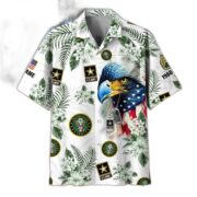 US Army Hawaii Shirt With Pocket, Custom Rank, Name, Gifts For Army Veteran VPVC401601