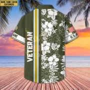 Premium Custom Name, Rank US Army Hawaiian Shirt With Pocket, Gifts For Veterans Day, Father's Day, Gifts for Army Veteran VPVC401401 - Image 2