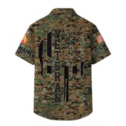 Premium Custom Name, Rank USMC Veteran Hawaiian Shirt With Pocket, Gifts For Dad, For Husband, Gifts For US Marine Veteran VPVC403703 - Image 3