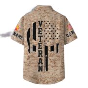 Premium Custom Name, Rank USMC Veteran Hawaiian Shirt With Pocket, Gifts For Dad, For Husband, Gifts For US Marine Veteran VPVC403703 - Image 6