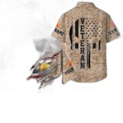 Premium Custom Name, Rank USMC Veteran Hawaiian Shirt With Pocket, Gifts For Dad, For Husband, Gifts For US Marine Veteran VPVC403703 - Image 4