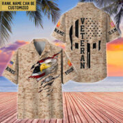 Premium Custom Name, Rank USMC Veteran Hawaiian Shirt With Pocket, Gifts For Dad, For Husband, Gifts For US Marine Veteran VPVC403703 - Image 4