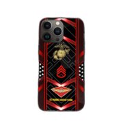 Premium Custom Name, Rank, Unit USMC Veteran Phone Case, Gifts For Dad, For Husband, Gifts For Marine Veteran VPVC500003 - Image 2