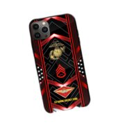 Premium Custom Name, Rank, Unit USMC Veteran Phone Case, Gifts For Dad, For Husband, Gifts For Marine Veteran VPVC500003 - Image 3