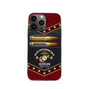 Premium Custom Name, Rank USMC Phone Case, Gifts For US Marine Veteran, Gifts For Veterans Day, Father's Day VPVC500703 - Image 2