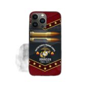 Premium Custom Name, Rank USMC Phone Case, Gifts For US Marine Veteran, Gifts For Veterans Day, Father's Day VPVC500703
