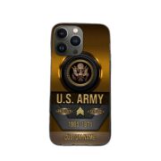 Premium Custom Name, Rank Army Veteran Phone Case, Gifts For Army Veteran, Gifts For Dad, For Husband VPVC500601 - Image 2