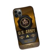 Premium Custom Name, Rank Army Veteran Phone Case, Gifts For Army Veteran, Gifts For Dad, For Husband VPVC500601 - Image 3