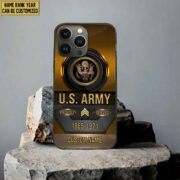 Premium Custom Name, Rank Army Veteran Phone Case, Gifts For Army Veteran, Gifts For Dad, For Husband VPVC500601