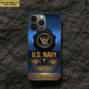 Premium Custom Name, Rank Navy Veteran Phone Case, Gifts For Navy Veteran, Gifts For Dad, For Husband VPVC500602 - Image 2