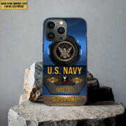 Premium Custom Name, Rank Navy Veteran Phone Case, Gifts For Navy Veteran, Gifts For Dad, For Husband VPVC500602