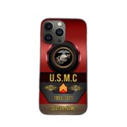 Premium Custom Name, Rank USMC Veteran Phone Case, Gifts For Marine Veteran, Gifts For Dad, For Husband VPVC500603 - Image 2