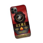 Premium Custom Name, Rank USMC Veteran Phone Case, Gifts For Marine Veteran, Gifts For Dad, For Husband VPVC500603 - Image 3