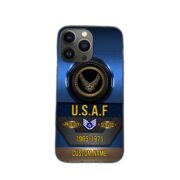 Premium Custom Name, Rank USAF Veteran Phone Case, Gifts For Air Force Veteran, Gifts For Dad, For Husband VPVC500604 - Image 2
