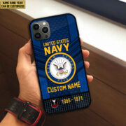 Premium Custom Name, Rank US Navy Veteran Phone Case, Gifts For Veterans Day, Father's Day, Gifts For US Navy Veteran VPVC500802 - Image 3