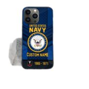 Premium Custom Name, Rank US Navy Veteran Phone Case, Gifts For Veterans Day, Father's Day, Gifts For US Navy Veteran VPVC500802