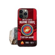 Premium Custom Name, Rank USMC Veteran Phone Case, Gifts For Veterans Day, Father's Day, Gifts For USMC Veteran VPVC500803