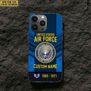 Premium Custom Name, Rank USAF Veteran Phone Case, Gifts For Veterans Day, Father's Day, Gifts For USAF Veteran VPVC500804 - Image 2