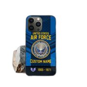 Premium Custom Name, Rank USAF Veteran Phone Case, Gifts For Veterans Day, Father's Day, Gifts For USAF Veteran VPVC500804