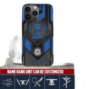 Premium Custom Name, Rank US Navy Veteran Phone Case, Gifts For Navy Veteran VPVC500202