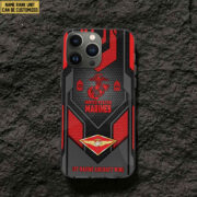Premium Custom Name, Rank USMC Veteran Phone Case, Gifts For Marine Veteran VPVC500203 - Image 2