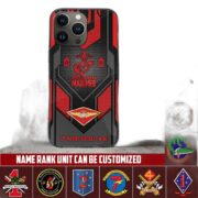 Premium Custom Name, Rank USMC Veteran Phone Case, Gifts For Marine Veteran VPVC500203
