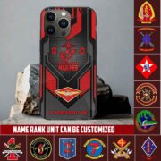 Premium Custom Name, Rank USMC Veteran Phone Case, Gifts For Marine Veteran VPVC500203