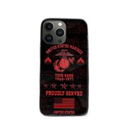 USMC Phone Case, Custom Name, Rank, Gifts For Dad, For Husband, Gifts For Marine Veteran VPVC500403 - Image 2