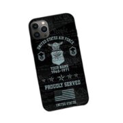 USAF Phone Case, Custom Name, Rank, Gifts For Dad, For Husband, Gifts For Air Force Veteran VPVC500404 - Image 3