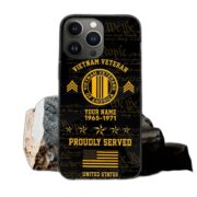 Vietnam Veteran Phone Case, Custom Name, Rank, Gifts For Dad, For Husband, Gifts For Vietnam Veteran VPVC500406