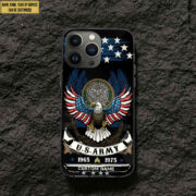 Premium Custom Name, Rank Army Veteran Phone Case, Gifts For Army Veteran, Gifts For Dad, For Husband VPVC500501 - Image 2