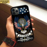 Premium Custom Name, Rank Army Veteran Phone Case, Gifts For Army Veteran, Gifts For Dad, For Husband VPVC500501 - Image 3