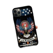 Premium Custom Name, Rank USMC Veteran Phone Case, Gifts For Marine Veteran, Gifts For Dad, For Husband VPVC500503 - Image 2
