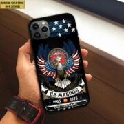 Premium Custom Name, Rank USMC Veteran Phone Case, Gifts For Marine Veteran, Gifts For Dad, For Husband VPVC500503 - Image 2