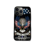 Premium Custom Name, Rank USAF Veteran Phone Case, Gifts For Air Force Veteran, Gifts For Dad, For Husband VPVC500504 - Image 2