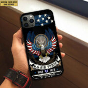 Premium Custom Name, Rank USAF Veteran Phone Case, Gifts For Air Force Veteran, Gifts For Dad, For Husband VPVC500504 - Image 3