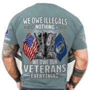 Premium We Owe illegals Nothing We Owe Our veterans Everything Custom Name, Rank US Veterans T-Shirt APHN300702 - Image 7
