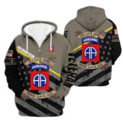 Premium 82nd Airborne Division Veteran Zip Hoodie VPVC603102