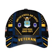 Premium Custom Name, Rank, Years Of Service US Veterans Cap BPVC060801 - Image 26
