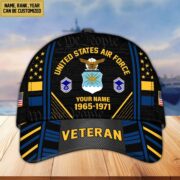 Premium Custom Name, Rank, Years Of Service US Veterans Cap BPVC060801 - Image 26