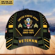 Premium Custom Name, Rank, Years Of Service US Veterans Cap BPVC060801 - Image 2