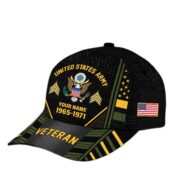 Premium Custom Name, Rank, Years Of Service US Veterans Cap BPVC060801 - Image 4