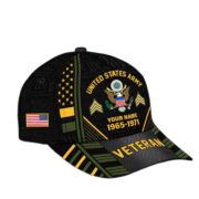 Premium Custom Name, Rank, Years Of Service US Veterans Cap BPVC060801 - Image 3
