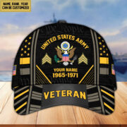 Premium Custom Name, Rank, Years Of Service US Veterans Cap BPVC060801 - Image 5